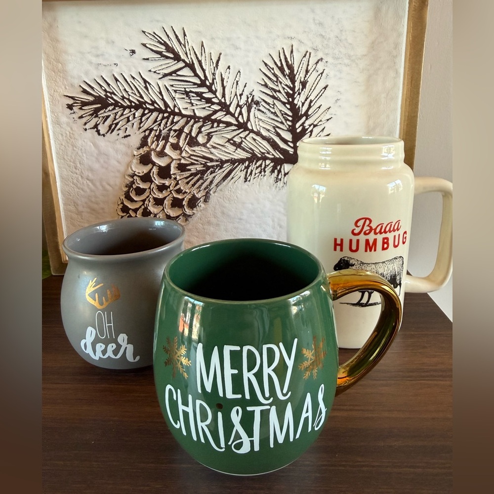 (Set of 3) Holiday Mugs